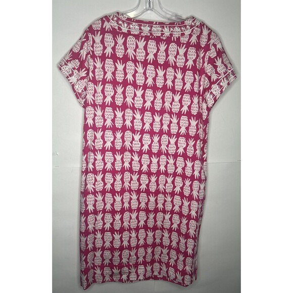 Cappagallo Women’s Short Sleeve Pineapple Dress Pink/White Size 14 NWOT - Picture 5 of 8